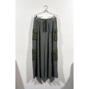 BUCKETLIST Green Wide Leg Cargo Pants Size L